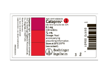 CATAPRESS 0.1 MG 100 TABLET